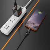 Green Lion 4-In1 Silicone Cable with Digital Display - Black